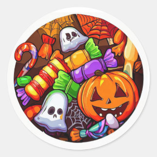 Sticker Rond Joyeux Halloween