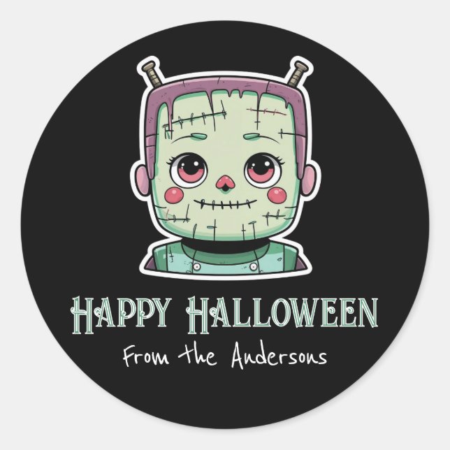Sticker Rond Joyeux Halloween (Devant)