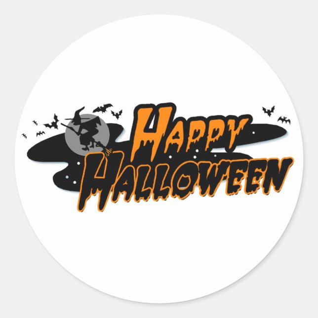 Sticker Rond Joyeux Halloween (Devant)