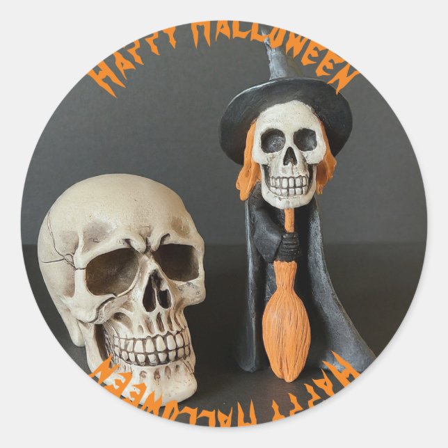 Sticker Rond Joyeux Halloween (Devant)