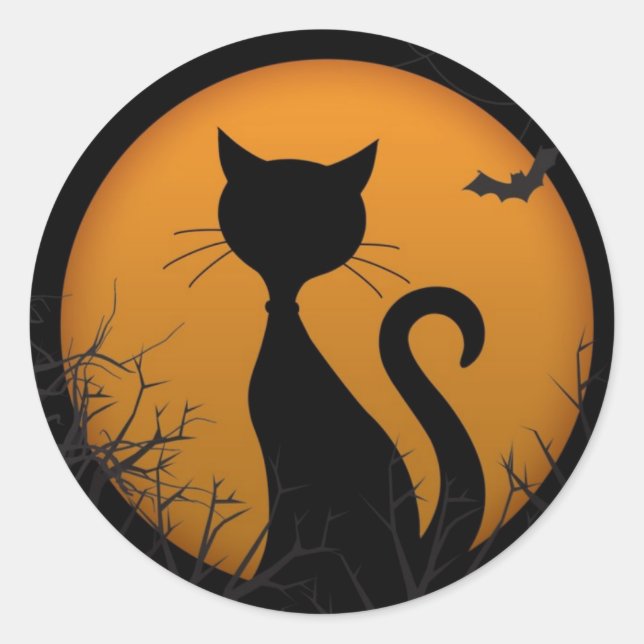 Sticker Rond Joyeux Halloween (Devant)