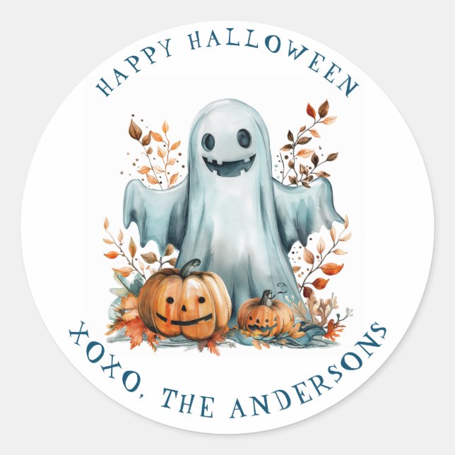 Sticker Rond Joyeux Halloween (Devant)