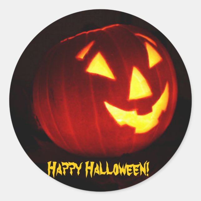 Sticker Rond Joyeux Halloween ! (Devant)