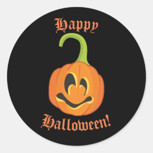Sticker Rond Joyeux Halloween Délicieux Faveur de Traitement de