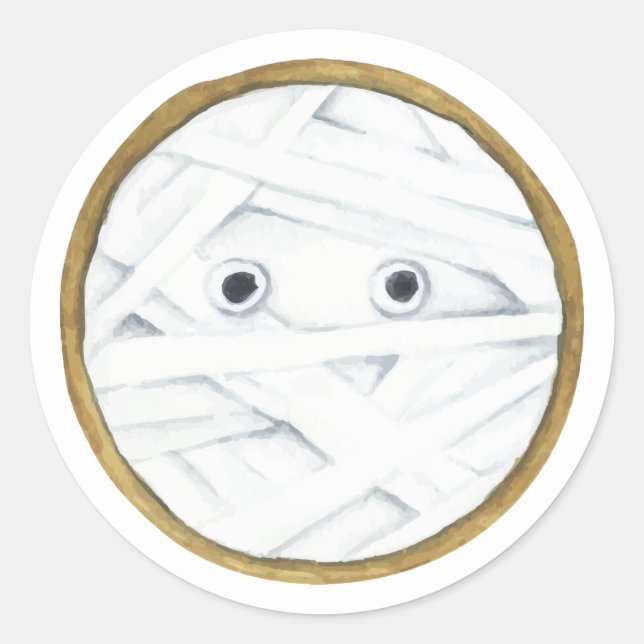 Sticker Rond Joyeux Halloween | Maman aquarelle (Devant)