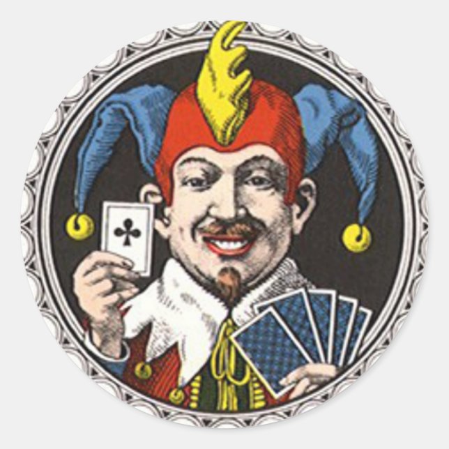 Sticker Rond joyeux joker (Devant)