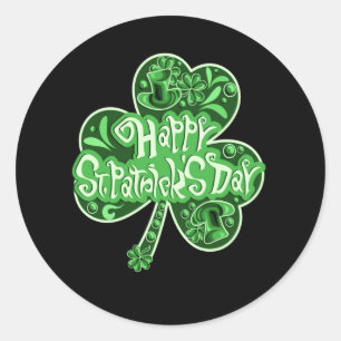 Sticker Rond Joyeux Jour de la Saint Patrick
