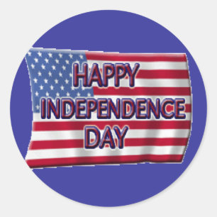 Sticker Rond Joyeux Jour de l'Indépendance