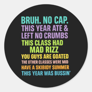 Sticker Rond Joyeux Jour Dernier De L'École 2025 Pour Les Ensei