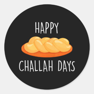 Sticker Rond Joyeux Jours de Challah Hanoukka