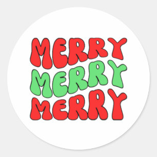Sticker Rond Joyeux Joyeux Joyeux