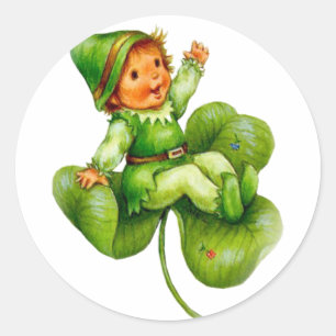 Sticker Rond Joyeux Leprechaun