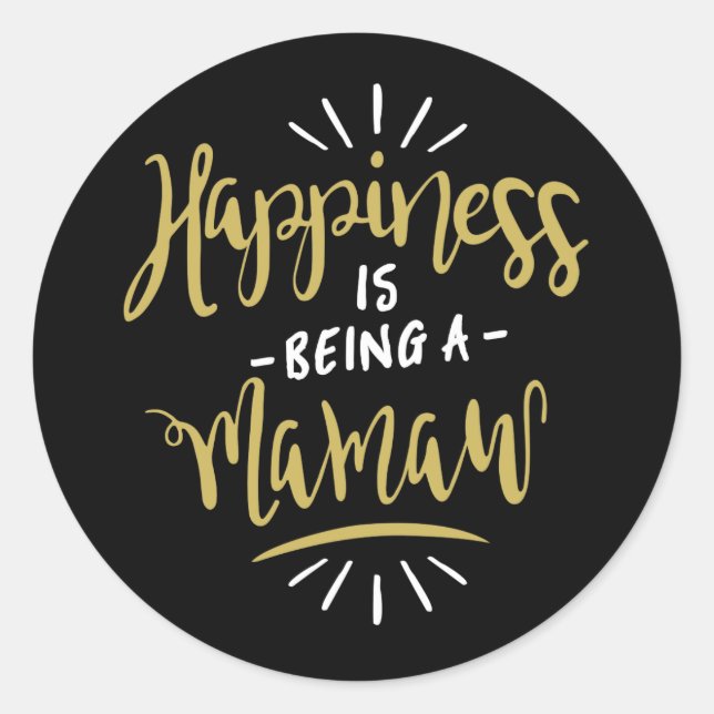 Sticker Rond Joyeux Mamaw (Devant)