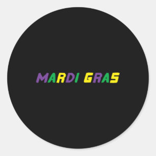 Sticker Rond Joyeux Mardi Gras Louisiane Carnaval New Orlean Me