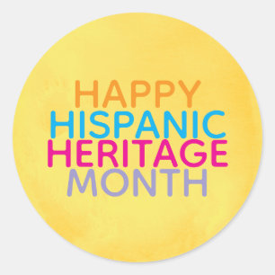 Sticker Rond Joyeux Mois du patrimoine hispanique