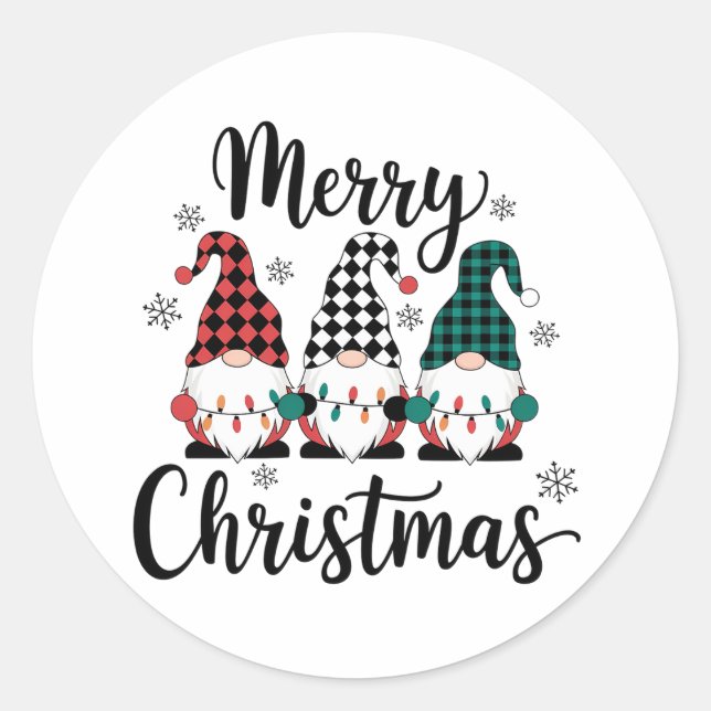 Sticker Rond Joyeux Noël (Devant)