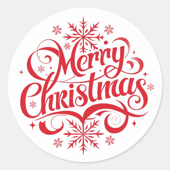 Sticker Rond Joyeux Noël (Devant)