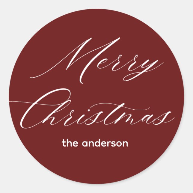 Sticker Rond joyeux noël (Devant)