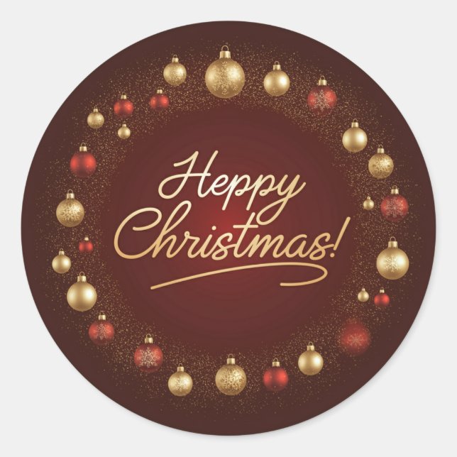 Sticker Rond Joyeux Noël (Devant)