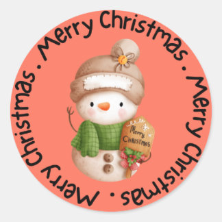 Sticker Rond Joyeux Noël