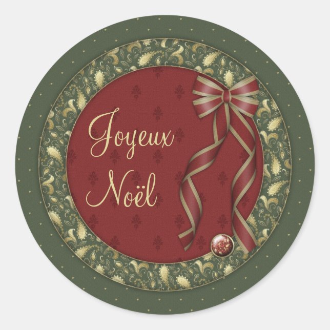 Sticker Rond Joyeux Noel (Devant)
