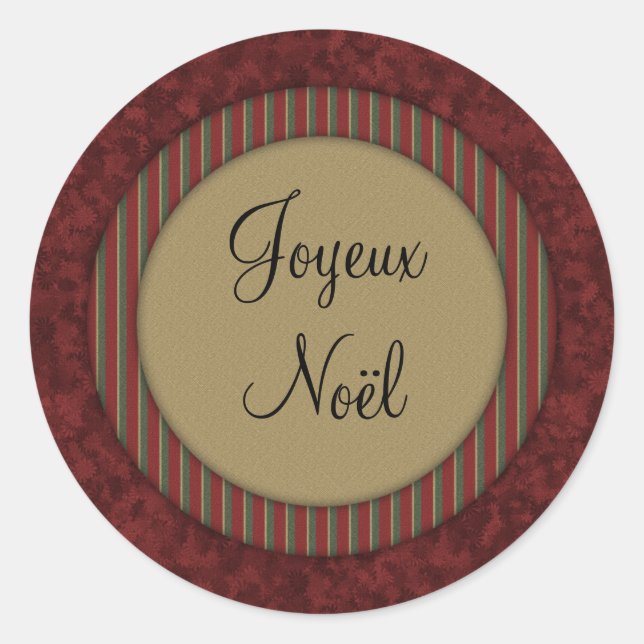 Sticker Rond Joyeux Noël (Devant)