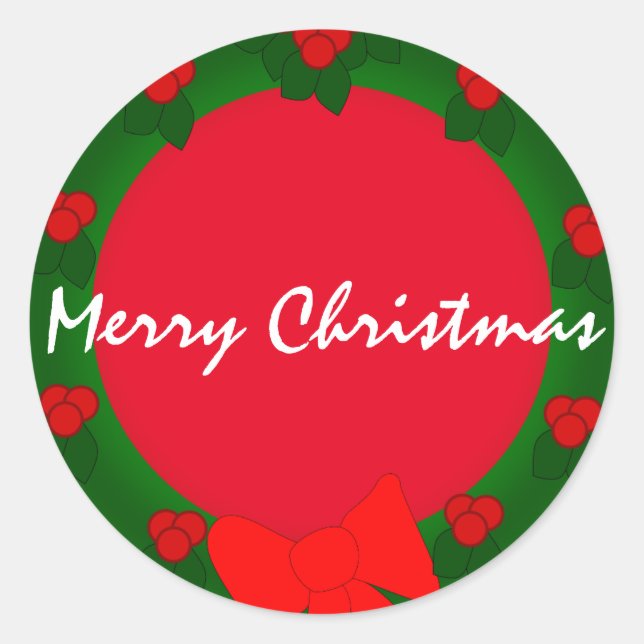 Sticker Rond Joyeux Noël (Devant)