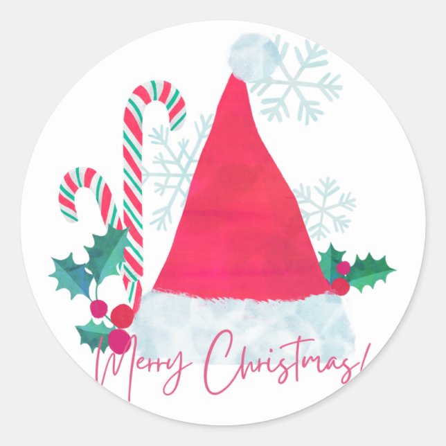 Sticker Rond Joyeux Noël (Devant)