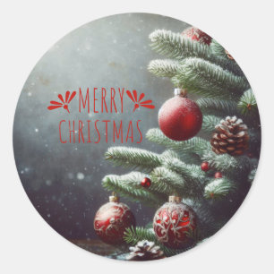 Sticker Rond Joyeux Noël