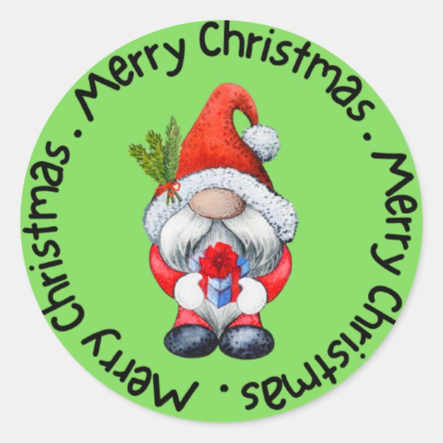 Sticker Rond Joyeux Noël (Devant)