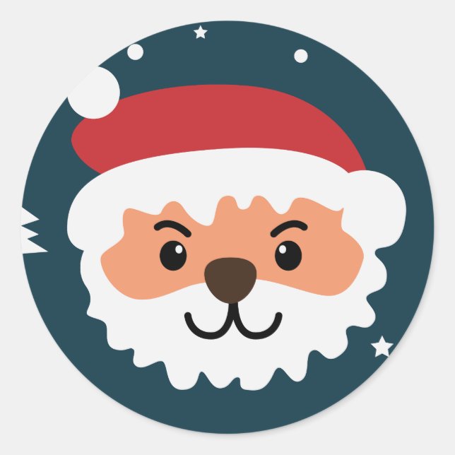Sticker Rond Joyeux Noël (Devant)