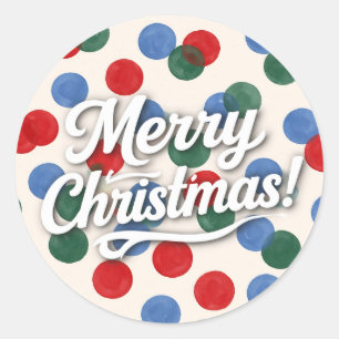 Sticker Rond Joyeux Noël