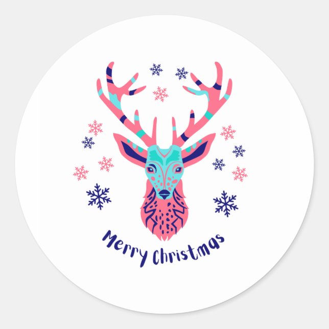 Sticker Rond joyeux noël (Devant)