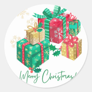 Sticker Rond Joyeux Noël