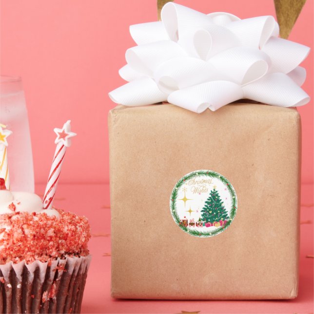 Sticker Rond Joyeux Noël (Fête)