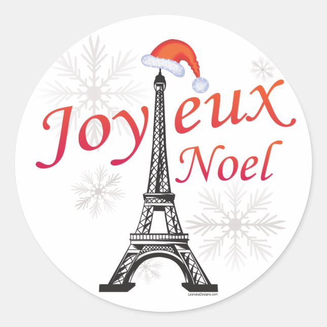 Sticker Rond Joyeux Noel (Devant)