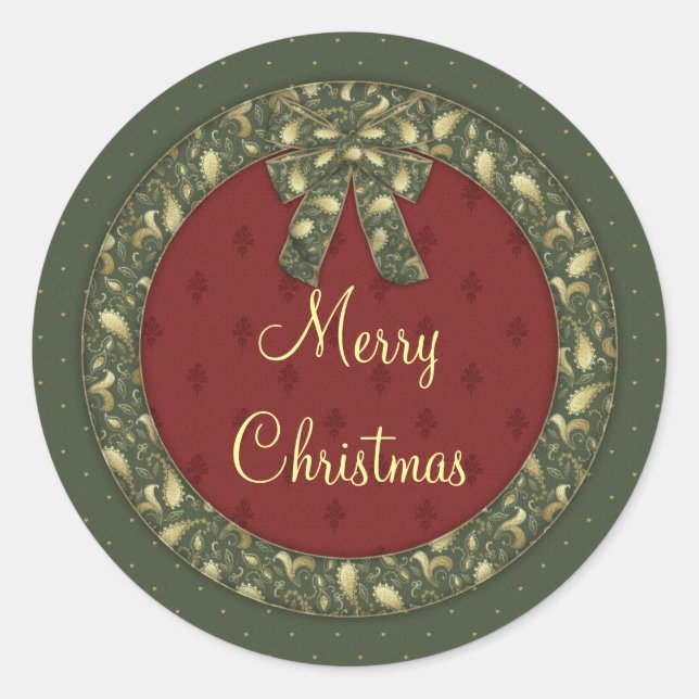 Sticker Rond Joyeux Noël (Devant)