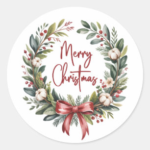 Sticker Rond Joyeux Noël