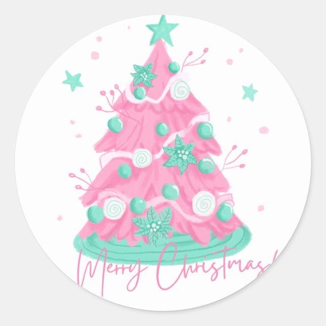 Sticker Rond Joyeux Noël (Devant)