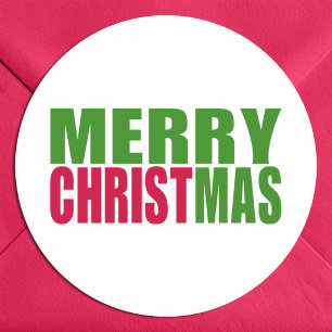 Sticker Rond Joyeux Noël