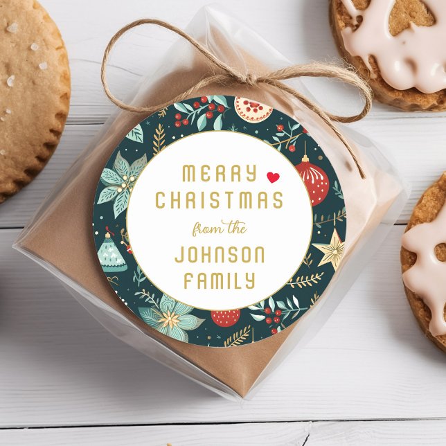 Sticker Rond Joyeux Noël ! (Créateur téléchargé)