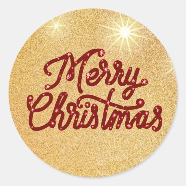 Sticker Rond Joyeux Noël (Devant)