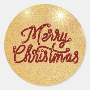 Sticker Rond Joyeux Noël