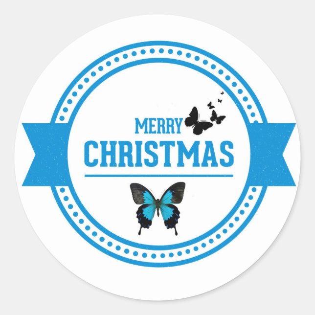 Sticker Rond Joyeux Noël (Devant)