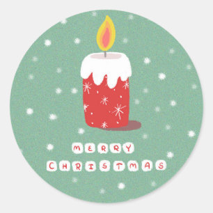 Sticker Rond Joyeux Noël