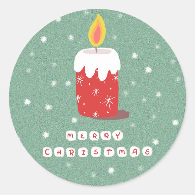 Sticker Rond Joyeux Noël (Devant)