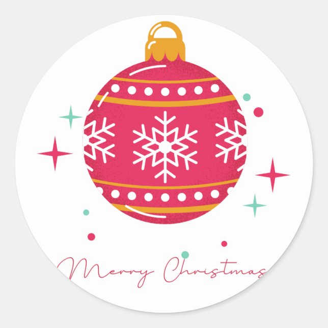 Sticker Rond Joyeux Noël (Devant)