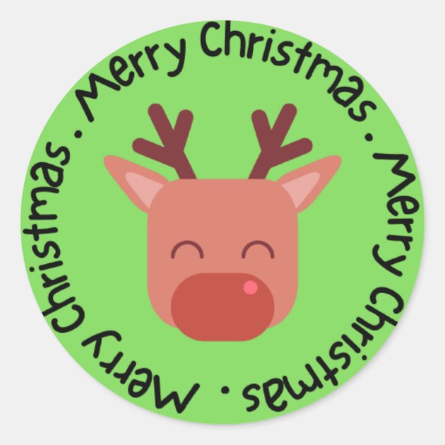 Sticker Rond Joyeux Noël (Devant)