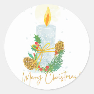 Sticker Rond Joyeux Noël