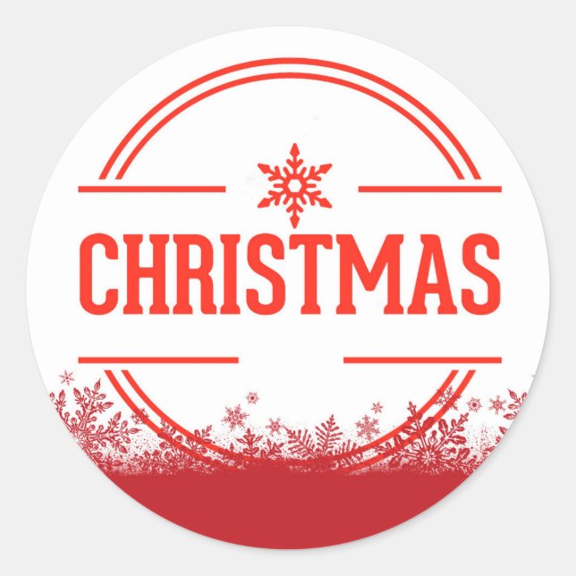 Sticker Rond Joyeux Noël (Devant)